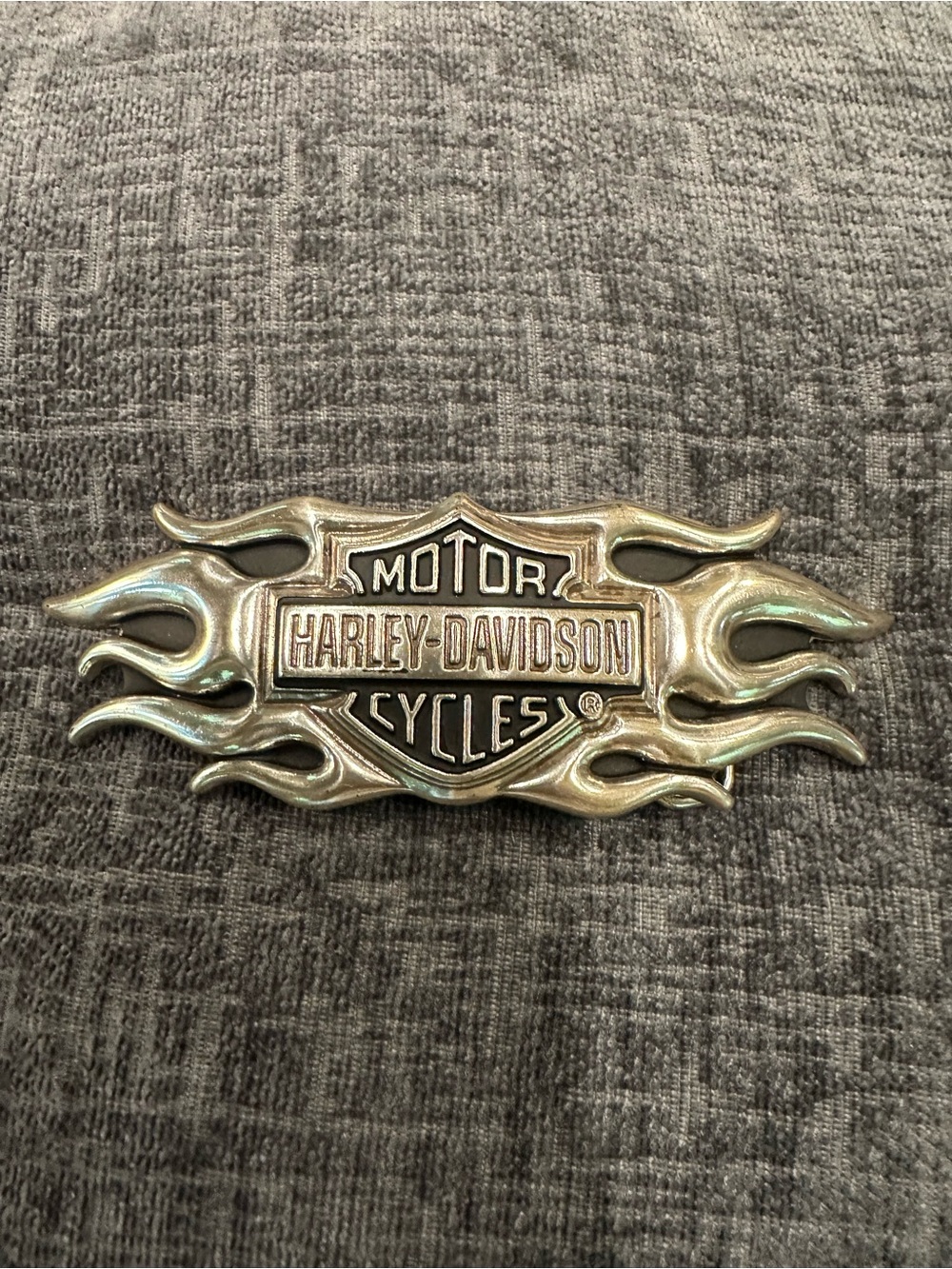 Harley-Davidson Silver Rare Y2K vintage flame belt buckle